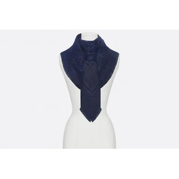 迪奥/Dior Dior Cannage Lurex海蓝色披肩 73CAN140A630 C540