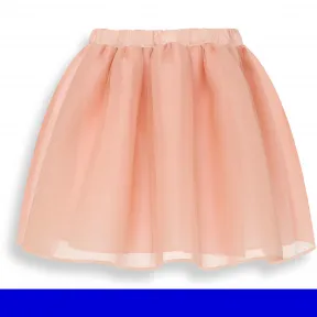 迪奥/Dior 玫瑰金色尼龙珠罗纱和聚酯纤维罗纱短裙 7ABM11SKTC Y282