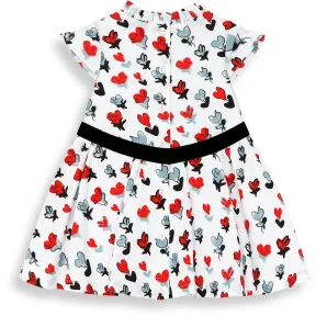 迪奥/Dior 弹力棉府绸印花短袖连衣裙 7ABM31DRSA Y03H