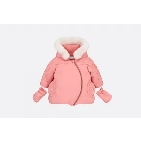 迪奥/Dior 粉红色涂层科技帆布羽绒服  7ABM37PUFA Y371