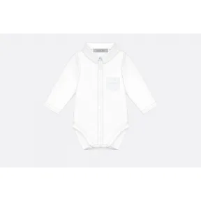 迪奥/Dior 白色纯棉针织双面布连身服  7ABM43BODE Y001