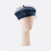 迪奥/Dior 牛仔布带面纱贝雷帽 86ATY910G132-C525