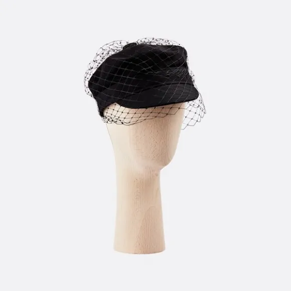 迪奥/Dior 黑色带面纱鸭舌帽 86ATY920G130-C900