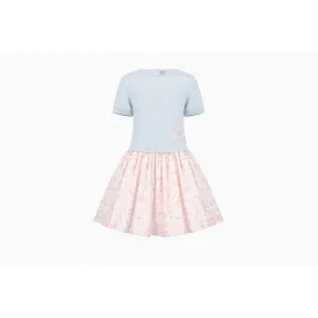 迪奥/Dior 蓝色针织和花卉纯棉绉纱连衣裙 8HBM14DRSE Y29F