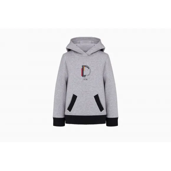 迪奥/Dior 灰色麦尔登纯棉连帽运动衫 8HBM23SWEC Y932