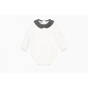 迪奥/Dior 白色纯棉针织双面布连身服 8HBM33BODD Y013