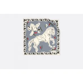 迪奥/Dior Escaramuza in Dior灰色真丝方巾  91ESD070I613 C836