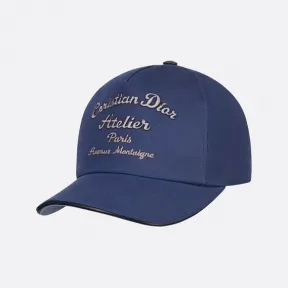 迪奥/Dior 棒球帽 蓝色棉质帆布Christian Dior Atelier标志 933C902L4511_C598_TS