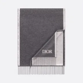 迪奥/Dior 灰色和粉色双面桑蚕丝围巾 93E0015BH001-C884