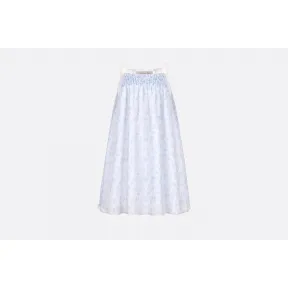 迪奥/Dior 蓝色印花真丝绉纱连衣裙  9EBM11DRS3 Y14I