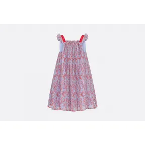 迪奥/Dior 印花褶纹薄纱连衣裙  9EBM11DRST Y52F