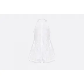 迪奥/Dior 白色纯棉和真丝提花连身服  9EBM11OVEG Y001