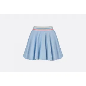 迪奥/Dior 蓝色金属光泽府绸短裙  9EBM11SKTF Y534