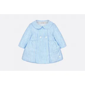 迪奥/Dior 蓝色条纹棉府绸大衣  9EBM31COAF Y28B