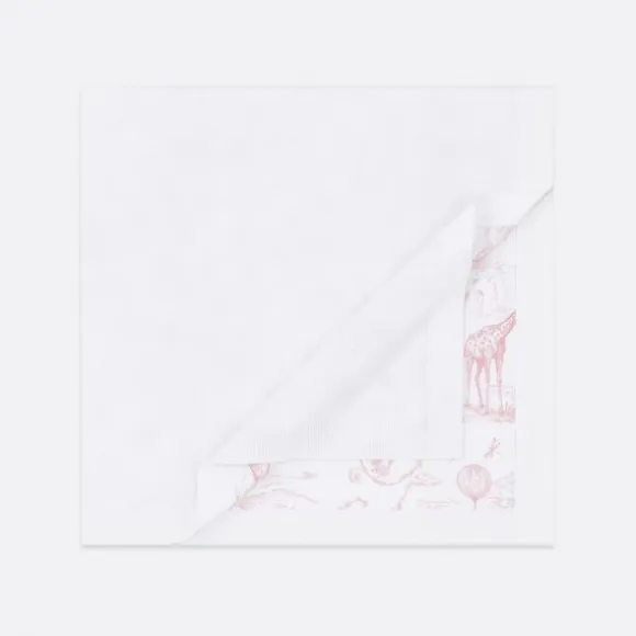 迪奥/Dior 婴儿毯 白色棉质混纺淡粉色茹伊印花 9HBG54BLA1_Y353_TU