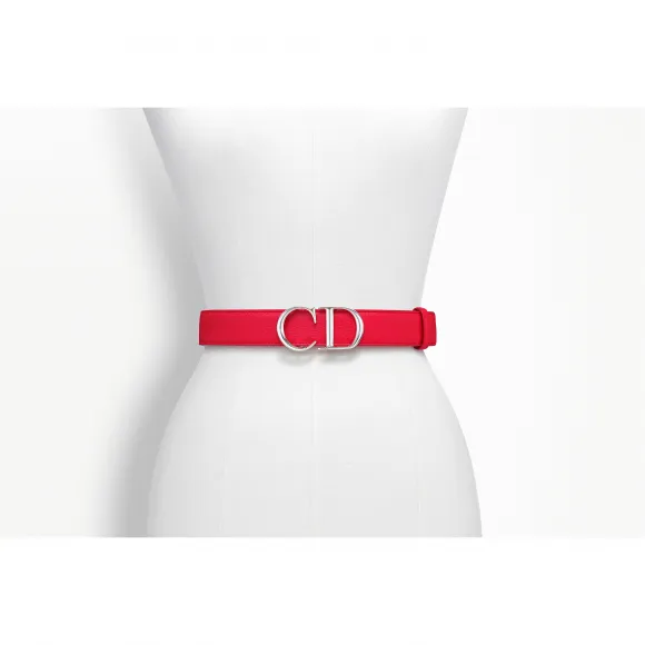 迪奥/Dior  dior signature 玫红色小公牛皮和红色小牛皮皮带 B0031PTVA M929