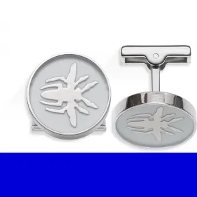 迪奥/Dior 白色漆面镀钯袖扣 C0012HOMLQ D009