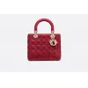 迪奥/Dior Lady Dior红色小羊皮手提包  CAL44550 M41R