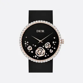 迪奥/Dior D de Dior Rose Couture 腕表 直径 38 MM，玫瑰色 18K 金、缟玛瑙和钻石 CD04317X1209