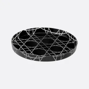 迪奥/Dior 圆形托盘 黑色藤格纹 HYG01PCR0U_C900_TU