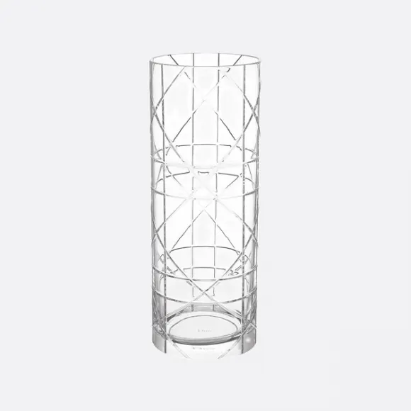 迪奥/Dior 大号花瓶 手工镌刻玻璃藤格纹图案 HYH01CVC1U_C999_TU