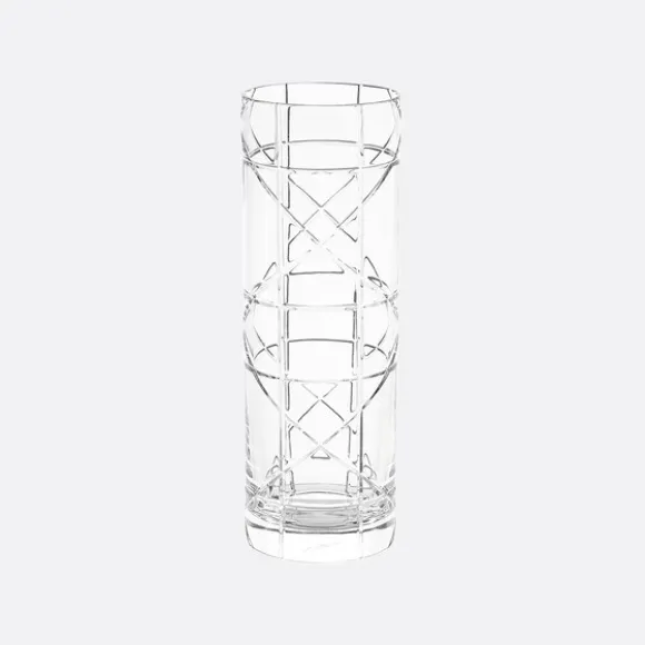 迪奥/Dior 小号花瓶 手工镌刻玻璃藤格纹图案 HYH01CVC2U_C999_TU