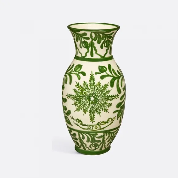 迪奥/Dior 花瓶 二零二三早春系列绿色 Wind Rose 图案 HYH01VVC0U_C600_TU