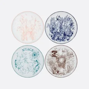 迪奥/Dior 餐盘 4 件套装 多色 ABCDIOR 系列，自由、海洋、四季、云朵 HYJ01ABC2L_C970_TU