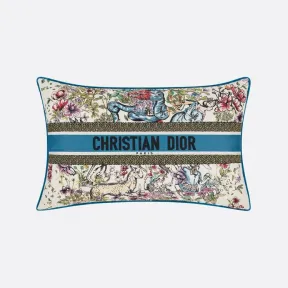 迪奥/Dior 大号长方形靠垫 白色棉质混纺面料多色 D-Constellation 图案 HYP02CCF0U_C970_TU