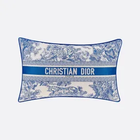 迪奥/Dior Dioriviera 2022 大号长方形靠垫 荧光蓝色茹伊印花 HYP02FBC3U_C500_TU