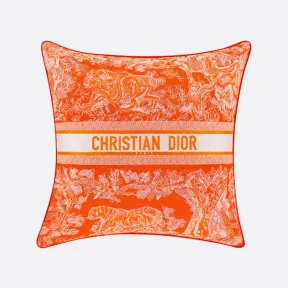 迪奥/Dior Dioriviera 2022 中号正方形靠垫 荧光橙色茹伊印花 HYP02FCC1U_C240_TU