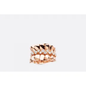 迪奥/Dior Archi Dior bar en corolle 750/1000玫瑰金镶钻戒指  JBAR94001 0000