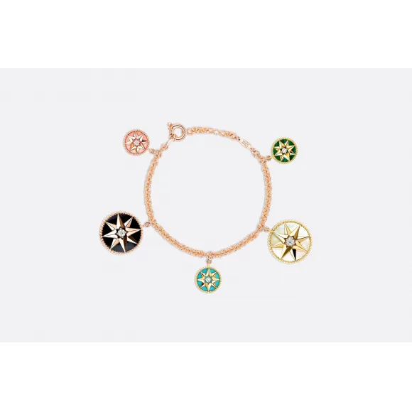 迪奥/Dior Rose des vents 750/1000玫瑰金和黄金手镯 JRDV95060 0000