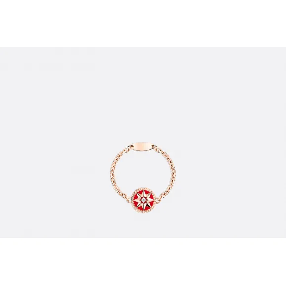 迪奥/Dior Rose des vents 750/1000玫瑰金戒指 JRDV95089 0000