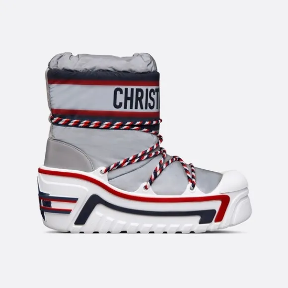 迪奥/Dior DiorAlps 及踝雪地靴 银色调反光科技面料 Dior Star 印花 KCI685RNY_S87K_TT1