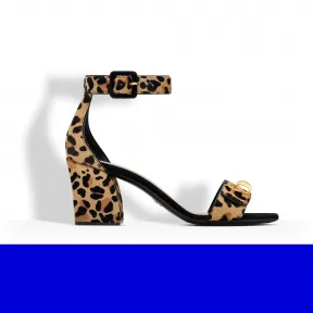 迪奥/Dior 豹纹马毛效果小牛皮凉鞋 KCQ033PNY S88Z