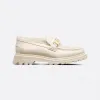迪奥/Dior Dior Code 乐福鞋 白色磨砂牛皮革和皮毛一体 KDB757VES_S43W_T34