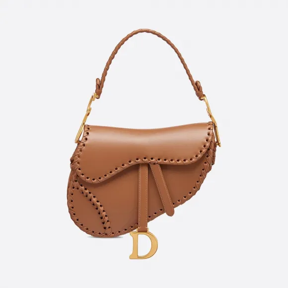 迪奥/Dior 驼色沟纹边缘光滑牛皮革马鞍手袋 M0446CRBW-M38M