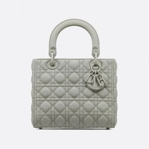 迪奥/Dior 中号岩石灰哑光牛皮革 Lady Dior 手袋 M0565ILOI-M41G
