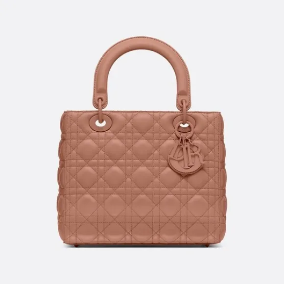 迪奥/Dior 中号哑光牛皮革 Lady Dior 手袋 M0565ILOI-M50P