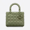 迪奥/Dior 灰绿色哑光牛皮革 Lady Dior 手袋 M0565ILOI-M52H