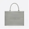 迪奥/Dior Dior Book Tote 小号灰色牛皮革托特包 M1296ZGSB-M41G