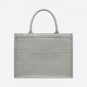迪奥/Dior Dior Book Tote 小号灰色牛皮革托特包 M1296ZGSB-M41G