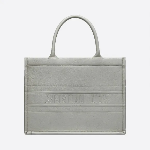 迪奥/Dior Dior Book Tote 小号灰色牛皮革托特包 M1296ZGSB-M41G