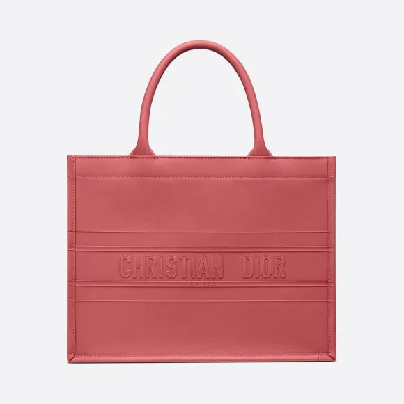 迪奥/Dior 小号灰粉色牛皮革 Dior Book Tote 托特包 M1296ZGSB-M59P