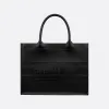迪奥/Dior Dior Book Tote 小号黑色牛皮革托特包 M1296ZGSB-M900