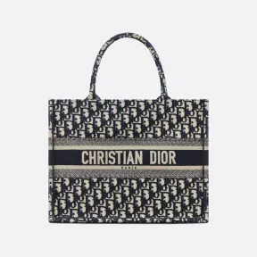 迪奥/Dior 小号蓝色 Dior Oblique 印花 Book Tote 手袋 M1296ZRIW-M928