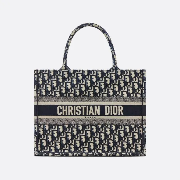 迪奥/Dior 小号蓝色 Dior Oblique 印花 Book Tote 手袋 M1296ZRIW-M928