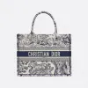 迪奥/Dior 小号蓝色茹伊印花 Book Tote 手袋 M1296ZTDT-M808