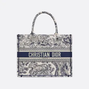 迪奥/Dior 小号蓝色茹伊印花 Book Tote 手袋 M1296ZTDT-M808